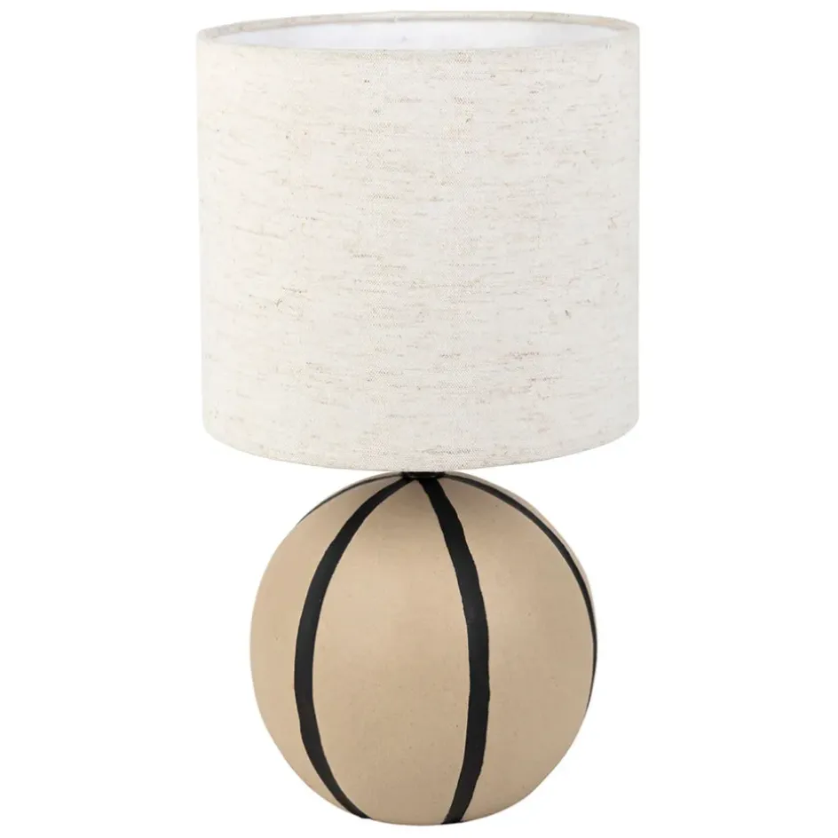 Fabrique de Styles Lampes À Poser*Lampe en céramique rayée et noir h34cm - Paese