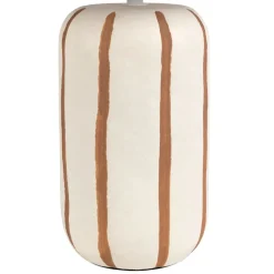 Fabrique de Styles Lampes À Poser*Lampe en céramique rayée et écru h40cm - Paese