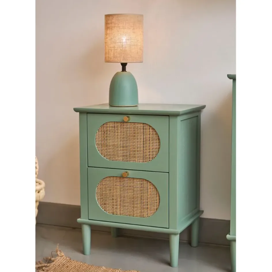 Fabrique de Styles Lampes À Poser*Lampe en céramique et lin naturel - Jadea