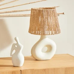 Fabrique de Styles Lampes À Poser*Lampe en dolomite écru h38cm - Greeka