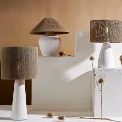 Fabrique de Styles Lampes À Poser*Lampe en fer et jute h41cm - Quintao