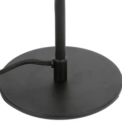 Fabrique de Styles Lampes À Poser*Lampe en fer et coton noir et beige d29xh60cm - Funky