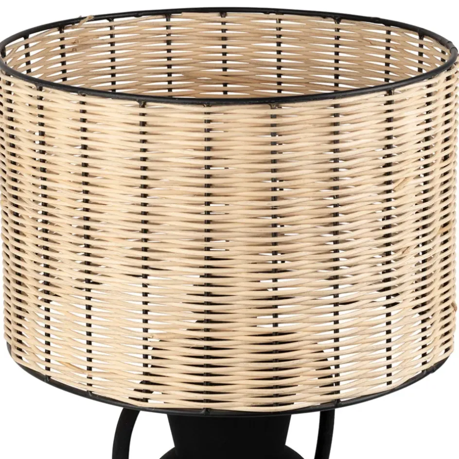 Fabrique de Styles Lampes À Poser*Lampe en fer et rotin h49cm - Haleg