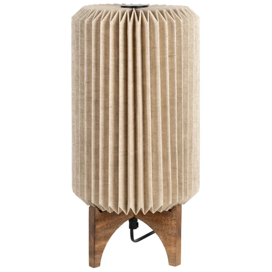 Fabrique de Styles Lampes À Poser*Lampe en manguier et lin h41cm - Fontelo