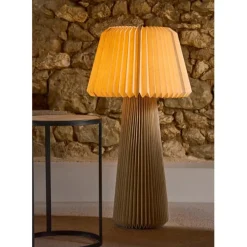 Fabrique de Styles Lampes À Poser*Lampe en papier et lin h94cm - Fontelo
