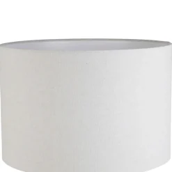 Fabrique de Styles Lampes À Poser*Lampe en porcelaine et lin blanc h59cm - Phebe