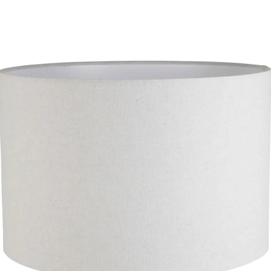 Fabrique de Styles Lampes À Poser*Lampe en porcelaine et lin blanc h59cm - Phebe