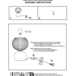 Fabrique de Styles Lampes À Poser*Lampe en verre marron h28cm - Adonis