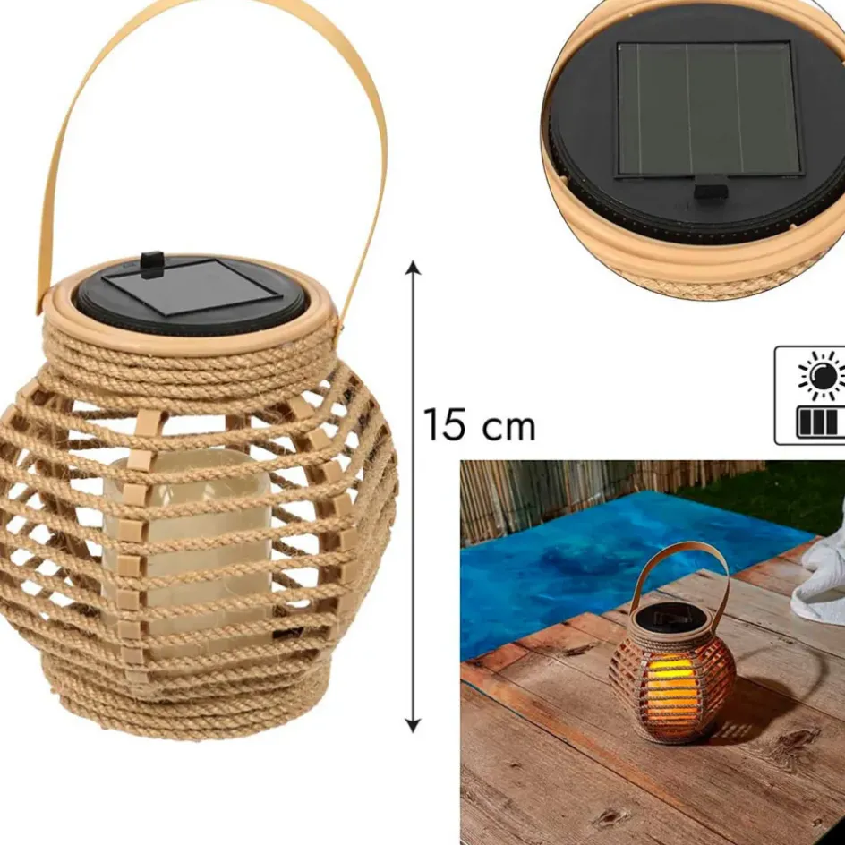 Enfant Fabrique de Styles Luminaires|Jardin*Lanterne solaire effet bougie h15cm