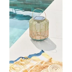 Enfant Fabrique de Styles Déco, Accessoires Et Rangements|Jardin*Lanterne solaire en résine tressée h28cm