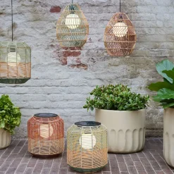 Enfant Fabrique de Styles Déco, Accessoires Et Rangements|Jardin*Lanterne solaire en résine tressée h28cm