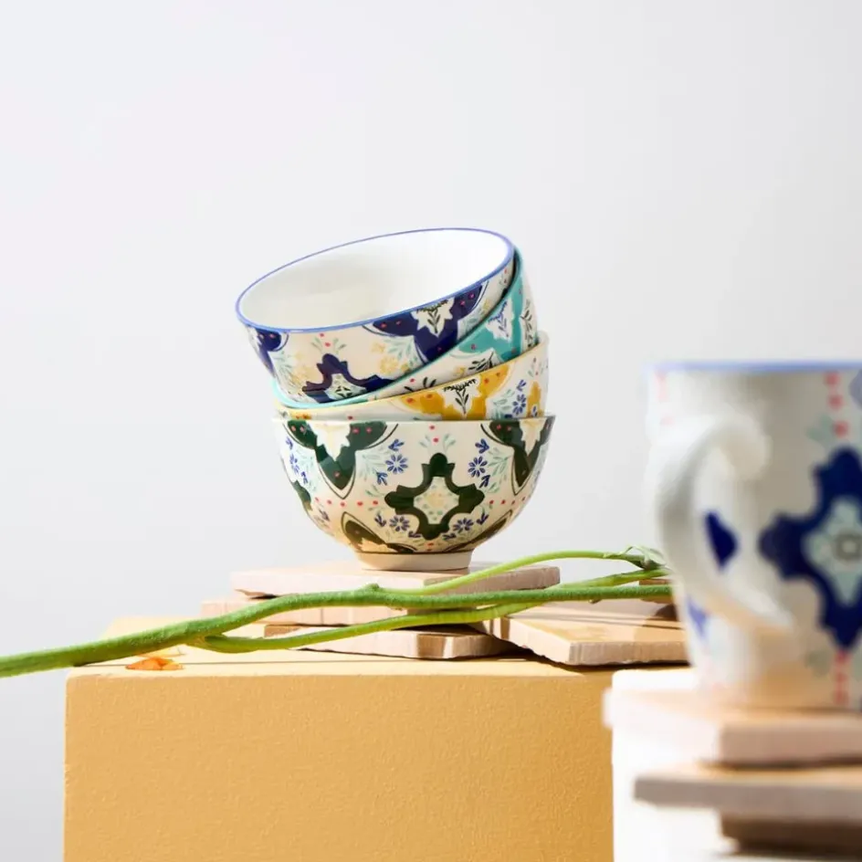 Fabrique de Styles Bols Et Coupelles*Lot de 4 bols en grès 30cm - Azulejo