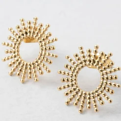 Fabrique de Styles Bijoux Fantaisie*Lot de 2 boucles d'oreille soleil h10mm