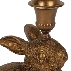 Fabrique de Styles Photophores, Bougeoirs Et Lanternes*Lot de 2 bougeoirs lapin en poudre de pierre et fer - Floreal