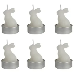 Fabrique de Styles Bougies Non Parfumées*Lot de 6 bougies lapin 2h - Floreal