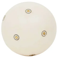 Fabrique de Styles Petits Objets Déco*Lot de 6 boules décoratives en résine ivoire et brun - Yumbe