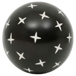 Fabrique de Styles Petits Objets Déco*Lot de 6 boules décoratives en résine noir et blanc d10cm - Etnik