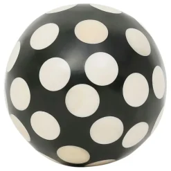Fabrique de Styles Petits Objets Déco*Lot de 6 boules décoratives en résine noir et blanc d10cm - Etnik