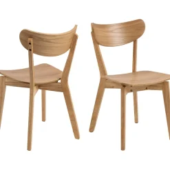 Fabrique de Styles Chaises*Lot de 2 chaises de salle à manger en chêne - Roxy