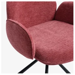 Fabrique de Styles Chaises*Lot de 2 chaises pivotantes en tissu parme - Omida