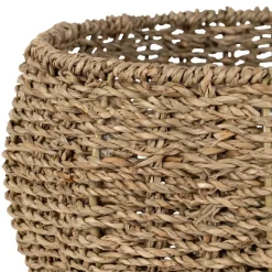 Fabrique de Styles Paniers Et Corbeilles*Lot de 2 corbeille pommes en jonc de mer naturel et vert - Les Fruits