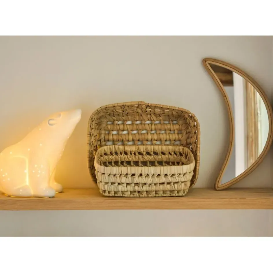 Fabrique de Styles Paniers Et Corbeilles*Lot de 2 corbeilles en feuille de palmier 25x20xh10cm - Beezz