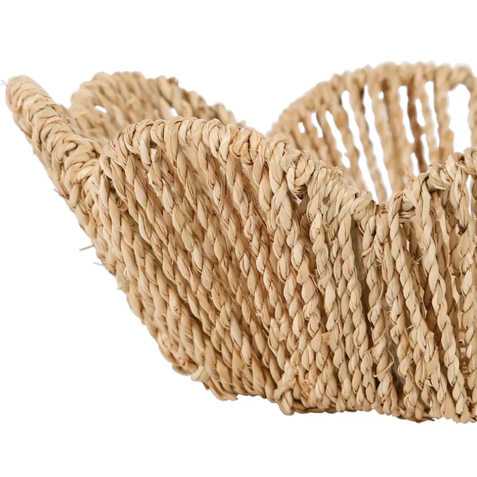 Fabrique de Styles Paniers Et Corbeilles*Lot de 2 corbeilles en jonc de mer et fer - Chaumiere