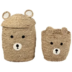 Fabrique de Styles Paniers Et Corbeilles*Lot de 2 corbeilles en jonc de mer d31.5xh45cm - Famille