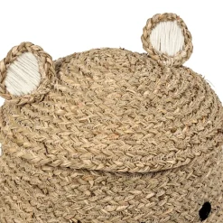 Fabrique de Styles Paniers Et Corbeilles*Lot de 2 corbeilles en jonc de mer d31.5xh45cm - Famille