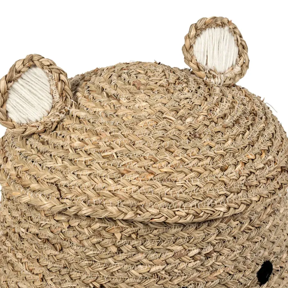 Fabrique de Styles Paniers Et Corbeilles*Lot de 2 corbeilles en jonc de mer d31.5xh45cm - Famille