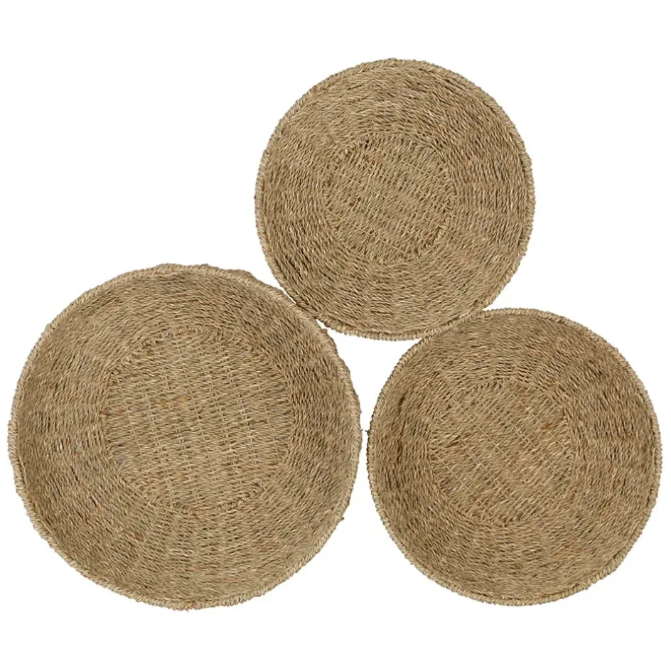 Fabrique de Styles Paniers Et Corbeilles*Lot de 3 corbeilles en jonc de mer - Borneo