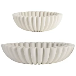 Fabrique de Styles Petits Objets Déco*Lot de 2 coupes en résine écru - Romancero