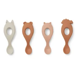 Enfant Fabrique de Styles Accessoires Repas*Lot de 4 cuilleres en silicone liva melange de s