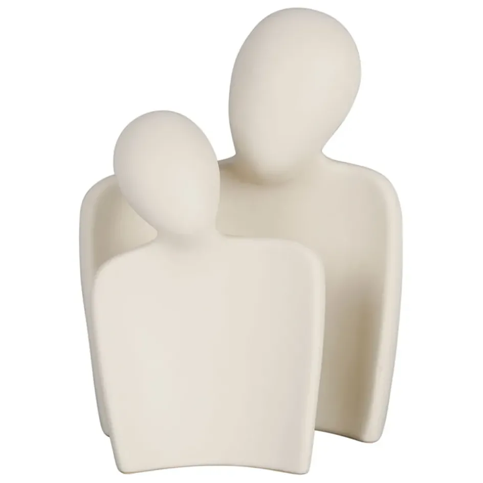 Fabrique de Styles Petits Objets Déco*Lot de 2 décoration abstraite en grès écru - Greeka