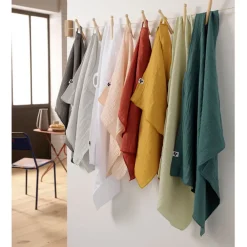 Fabrique de Styles Torchons, Tabliers Et Maniques*Lot de 2 essuies mains en gaze coton terracotta 50x70cm - Gaia