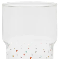 Fabrique de Styles Verres À Eau Et Gobelets*Lot de 2 gobelets en verre coeur 30 cl - famille