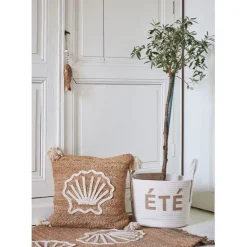 Fabrique de Styles Paniers Et Corbeilles*Lot de 2 paniers en coton et jute écru - Eté A La Mer