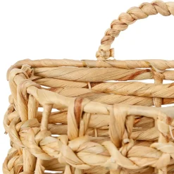 Fabrique de Styles Paniers Et Corbeilles*Lot de 2 paniers en jacynthe d'eau et fer - Famille