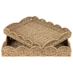 Fabrique de Styles Plateaux*Lot de 2 plateaux en jonc de mer - Chaumière