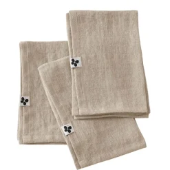 Fabrique de Styles Serviettes De Table*Lot de 3 serviettes en lin lavé 40x40cm - Soline