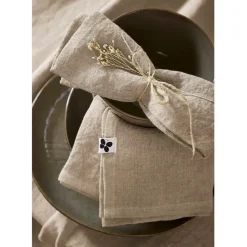 Fabrique de Styles Serviettes De Table*Lot de 3 serviettes en lin lavé 40x40cm - Soline