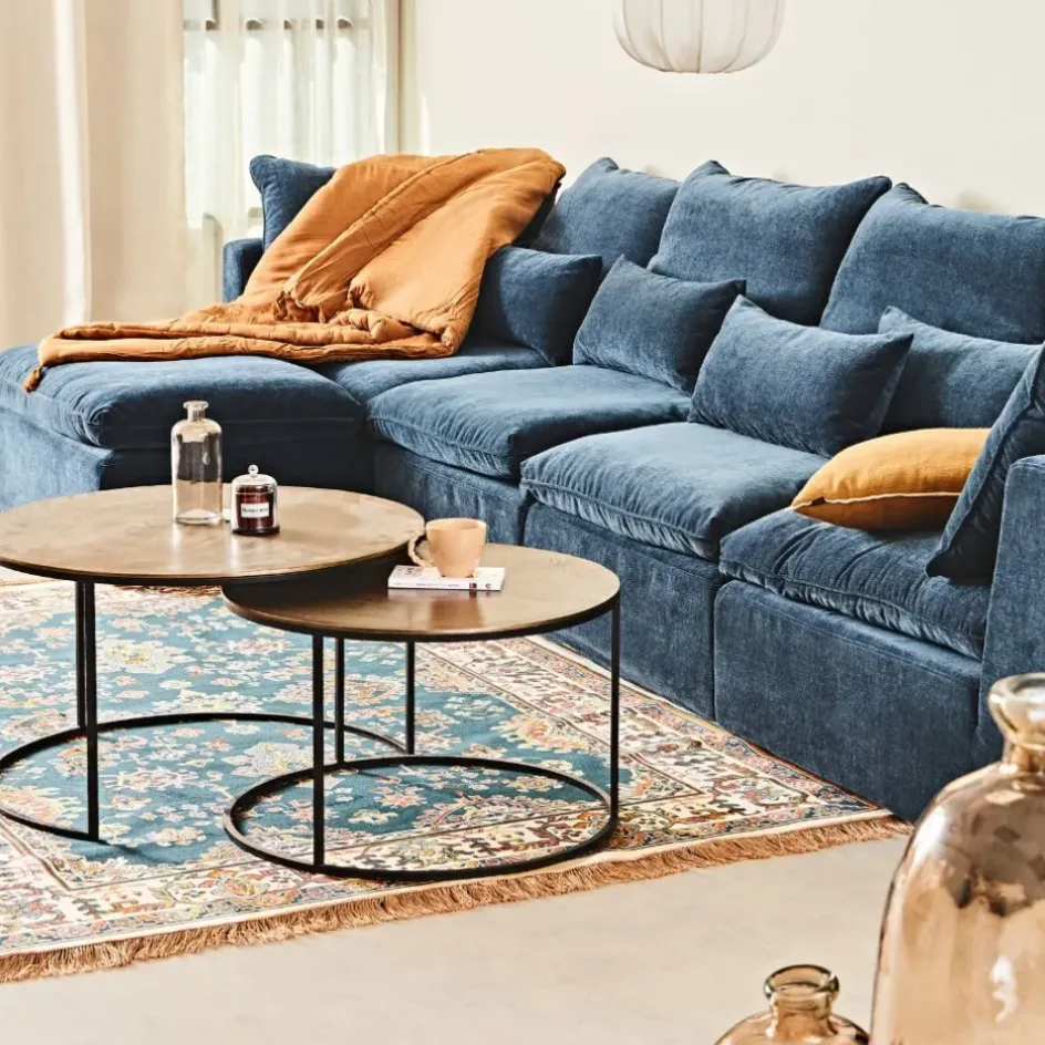 Fabrique de Styles Table Basses*Lot de 2 table gigogne en aluminium et fer - Felia