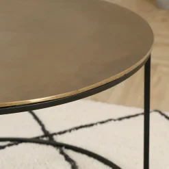 Fabrique de Styles Table Basses*Lot de 2 table gigogne en aluminium et fer - Felia