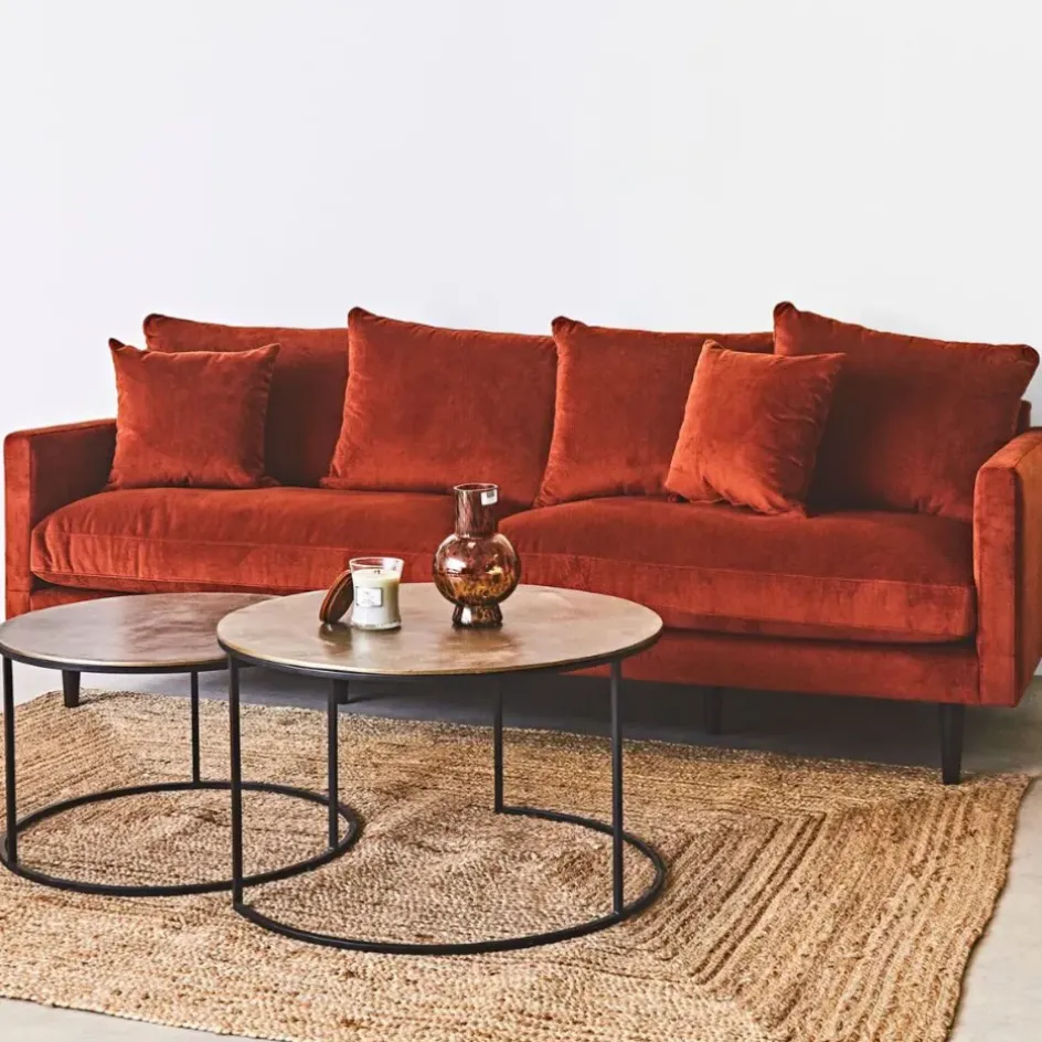 Fabrique de Styles Table Basses*Lot de 2 table gigogne en aluminium et fer - Felia