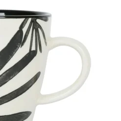 Fabrique de Styles Tasses Et Mugs*Lot de 2 tasses à thé en grès bleu et blanc - arty folk