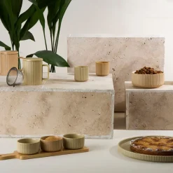 Fabrique de Styles Tasses Et Mugs*Lot de 2 tasses en grès nude 17cl - Sweet Leaves