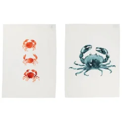 Fabrique de Styles Torchons, Tabliers Et Maniques*Lot de 2 torchons en coton 50x70cm - Crustacé