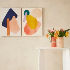 Fabrique de Styles Vases Et Soliflores*Lot de 2 vases en grès 13x6.5xh24cm - Funny