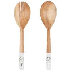 Fabrique de Styles Ustensibles De Cuisine*Lot de couverts de salade en manguier - Bord De Mer