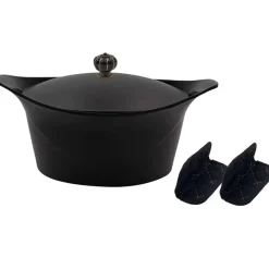 Fabrique de Styles Plats Et Appareils De Cuisson*L'incroyable Cocotte graphite d24cm avec poignée couronne